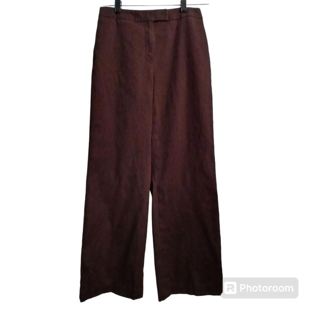 Talbots Dress Pants Women 4 Brown Straight Leg Slack Stretch Work Office
